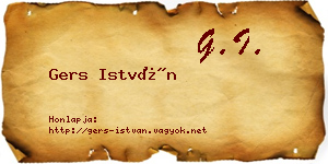 Gers István névjegykártya